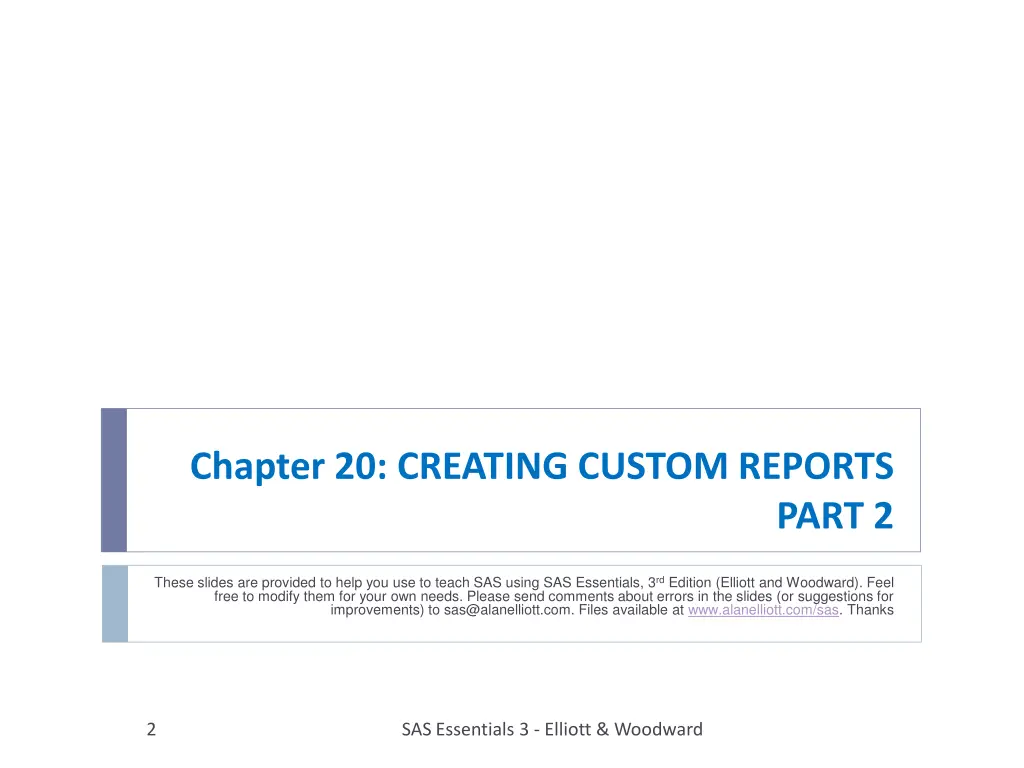 chapter 20 creating custom reports