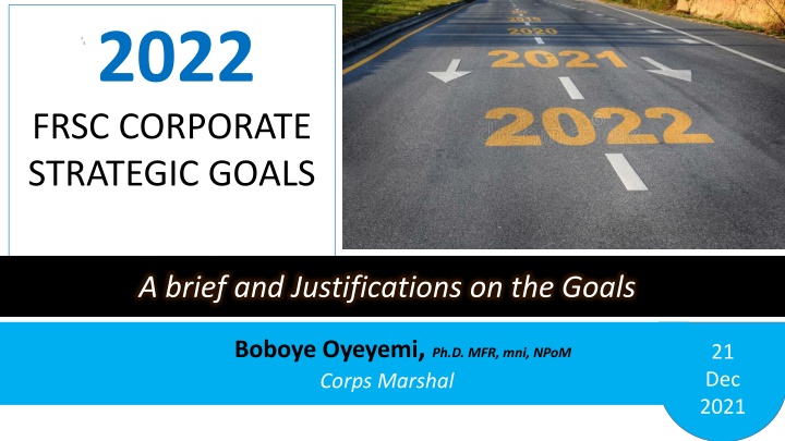 2022 frsc corporate strategic goals