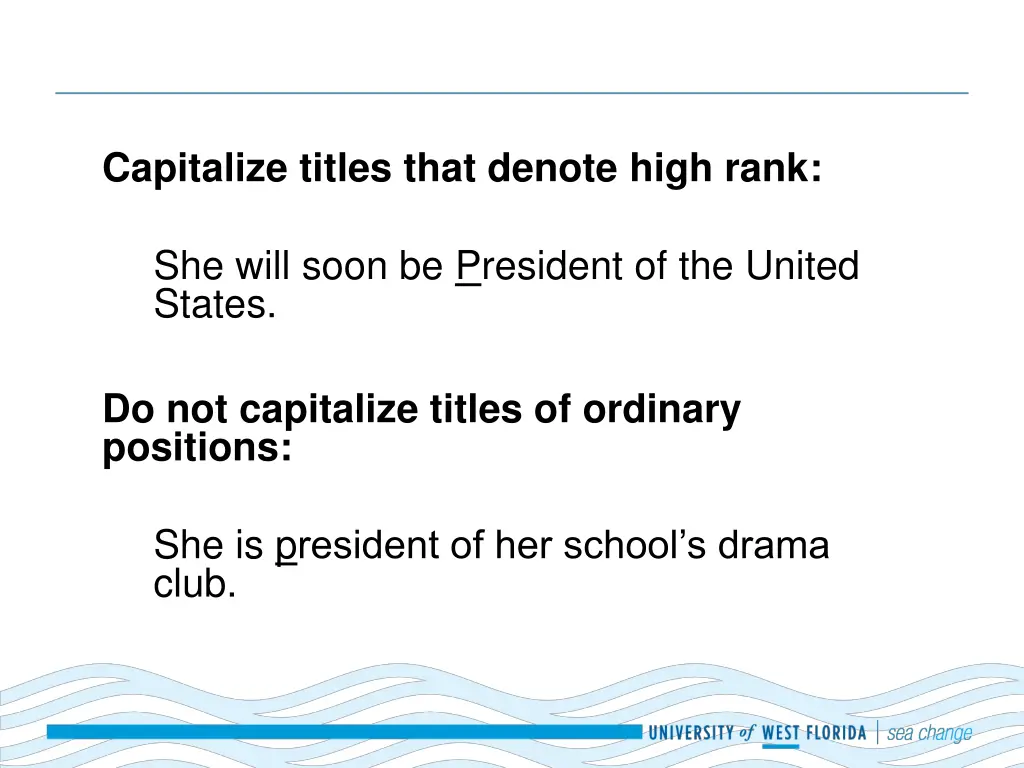 capitalize titles that denote high rank