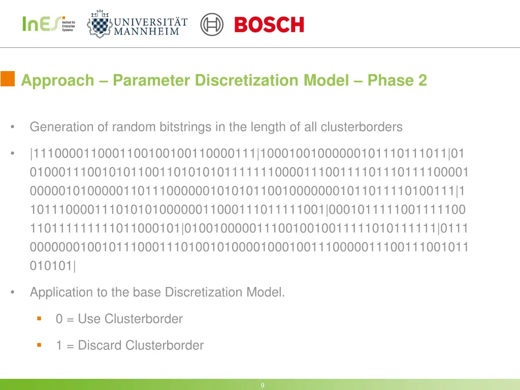 approach parameter discretization model phase 2