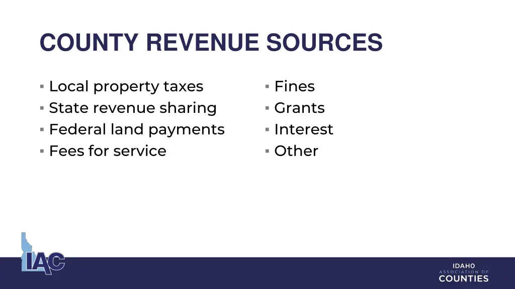 county revenue sources