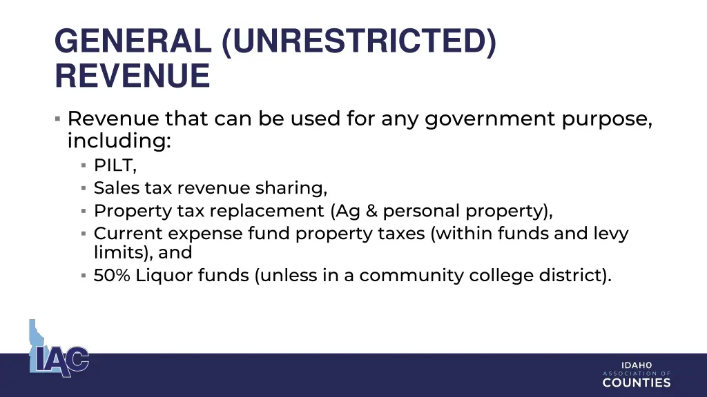 general unrestricted revenue