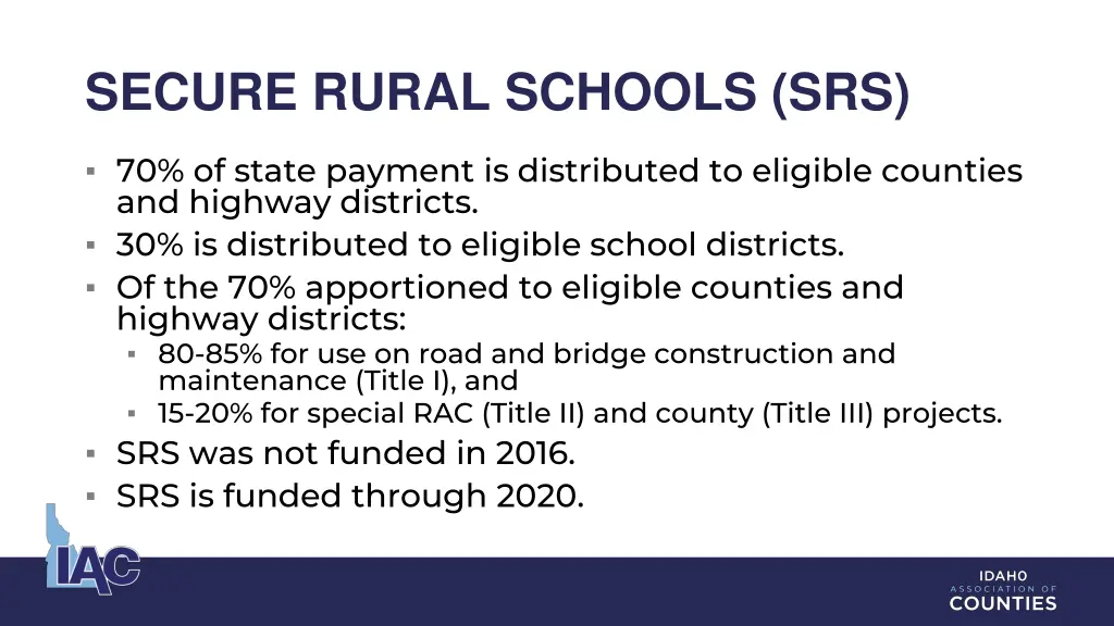 secure rural schools srs