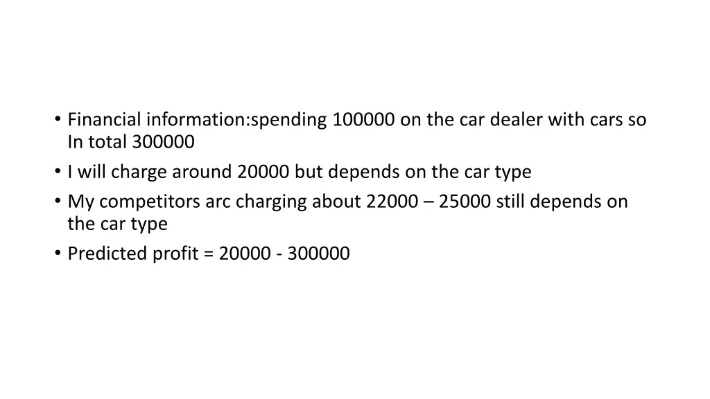 financial information spending 100000