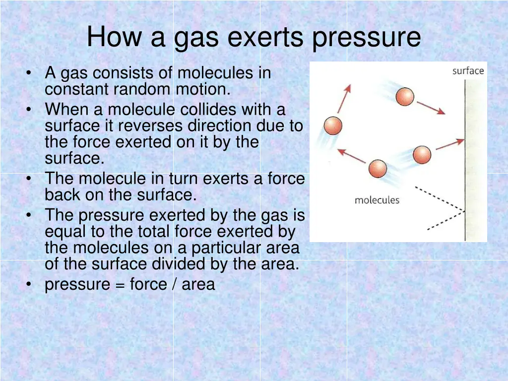how a gas exerts pressure