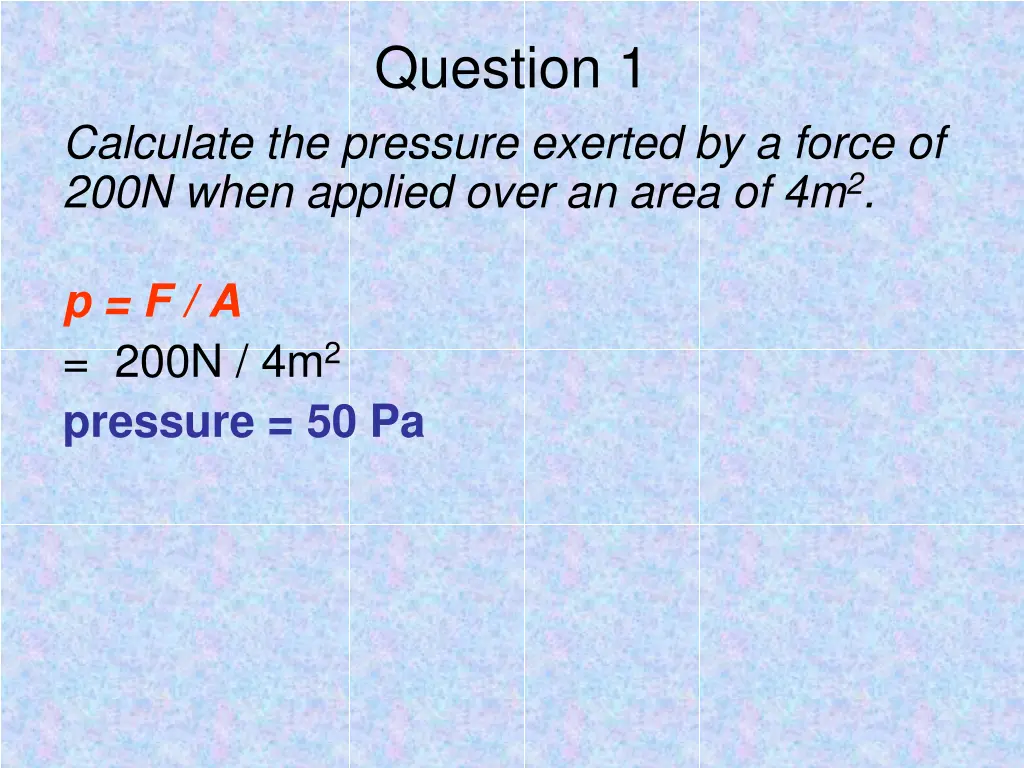 question 1 2