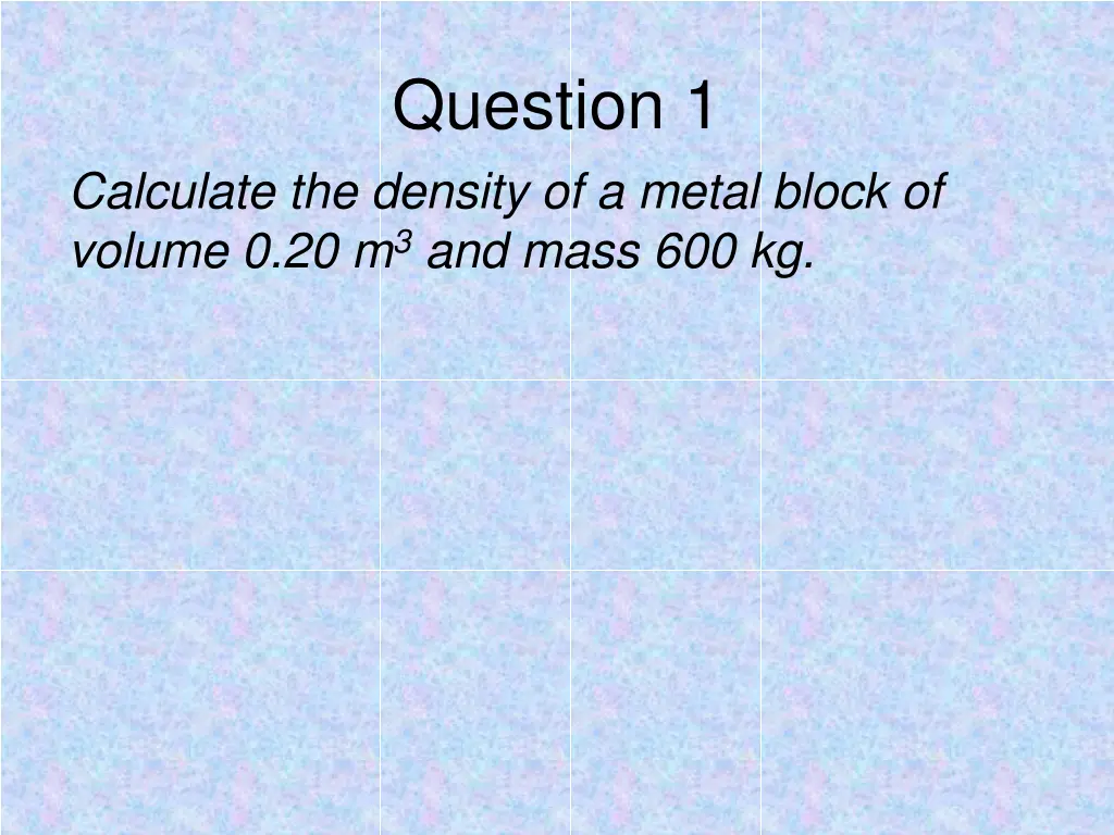question 1