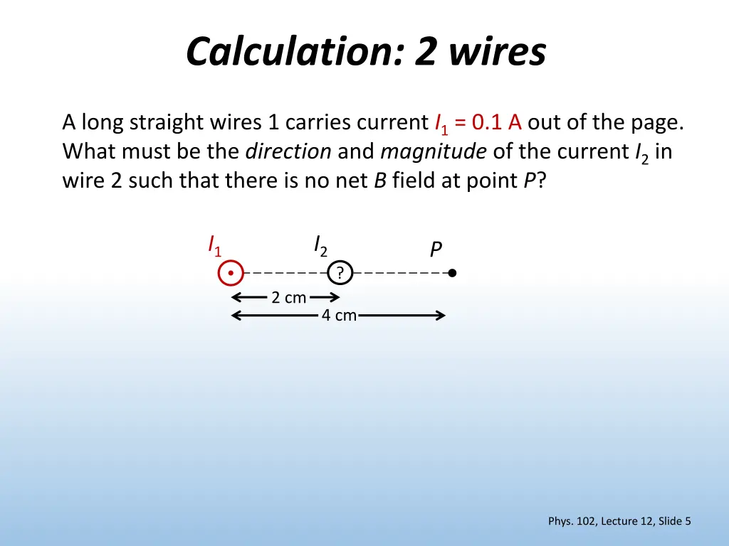 calculation 2 wires