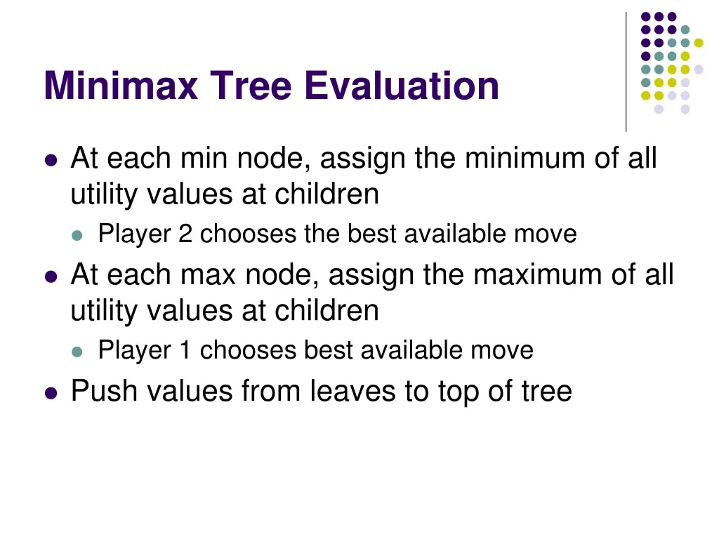 minimax tree evaluation 1