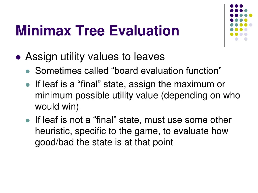 minimax tree evaluation