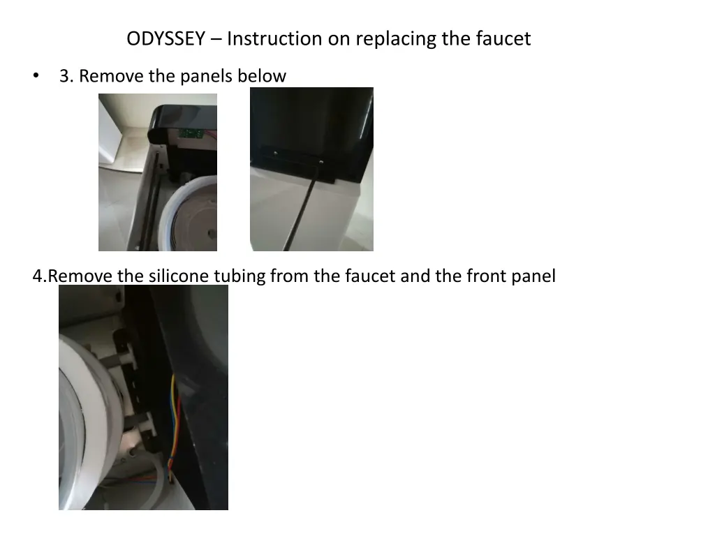 odyssey instruction on replacing the faucet 1