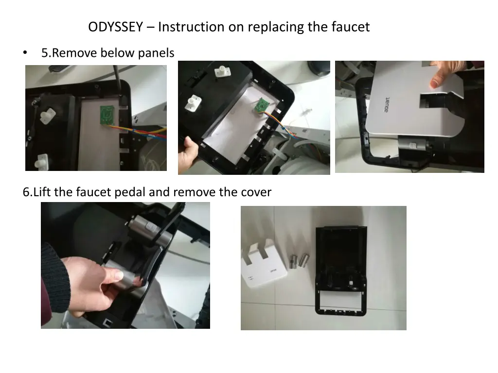 odyssey instruction on replacing the faucet 2