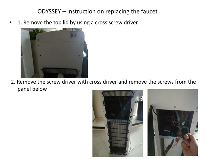odyssey instruction on replacing the faucet