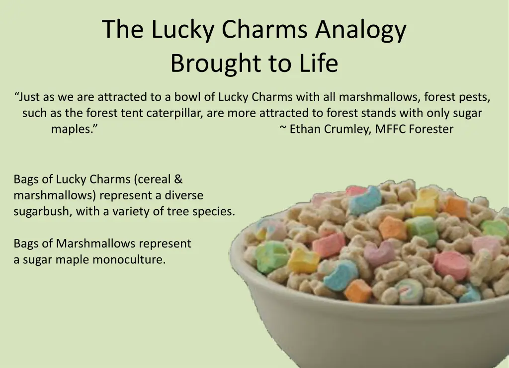 the lucky charms analogy brought to life