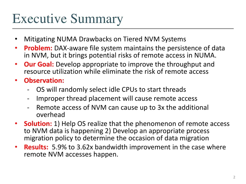 executive summary