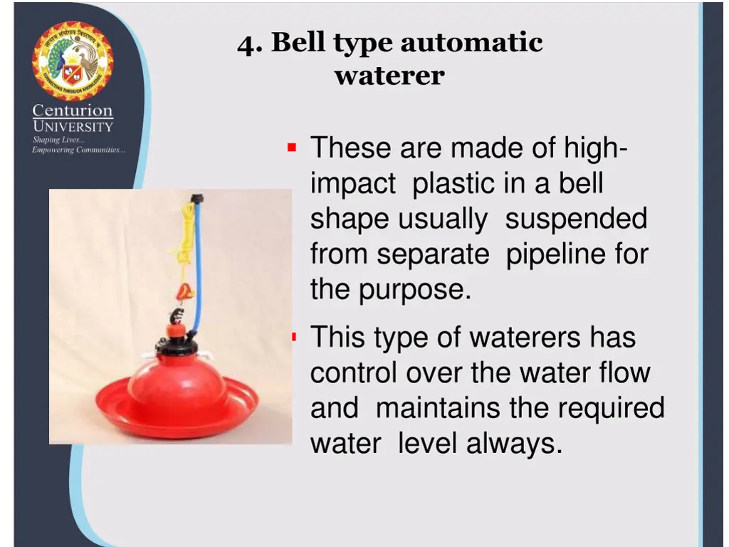 4 bell type automatic waterer
