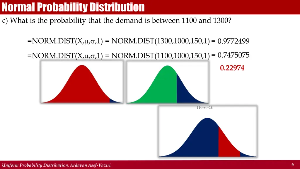normal probability distribution c what