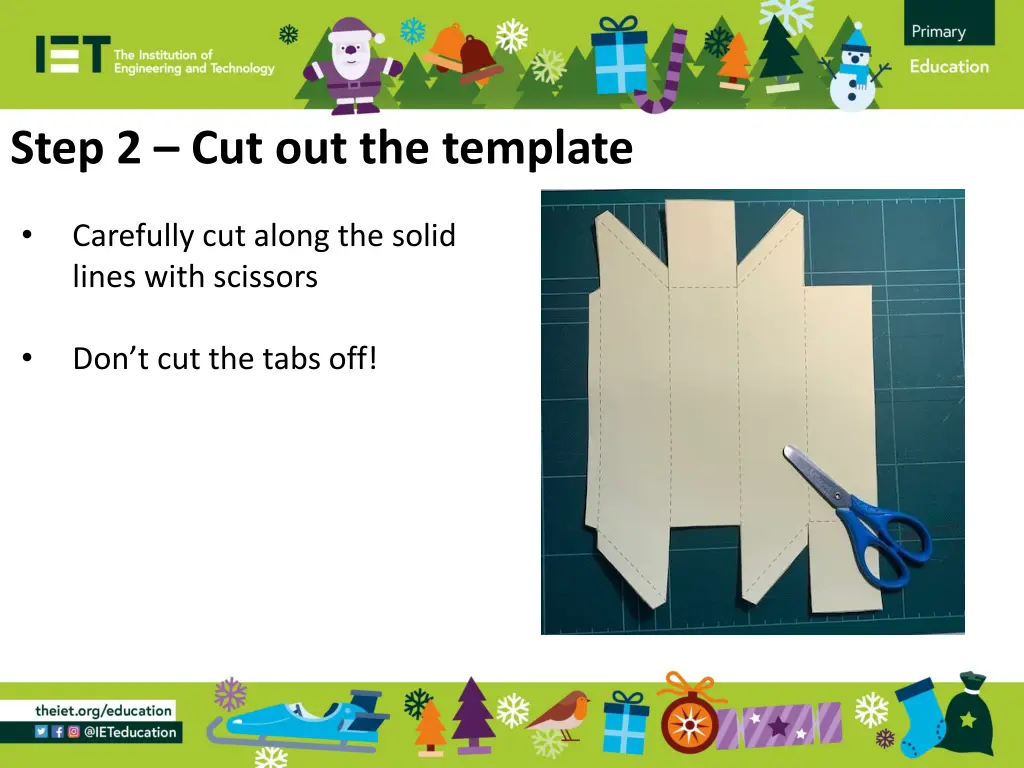 step 2 cut out the template