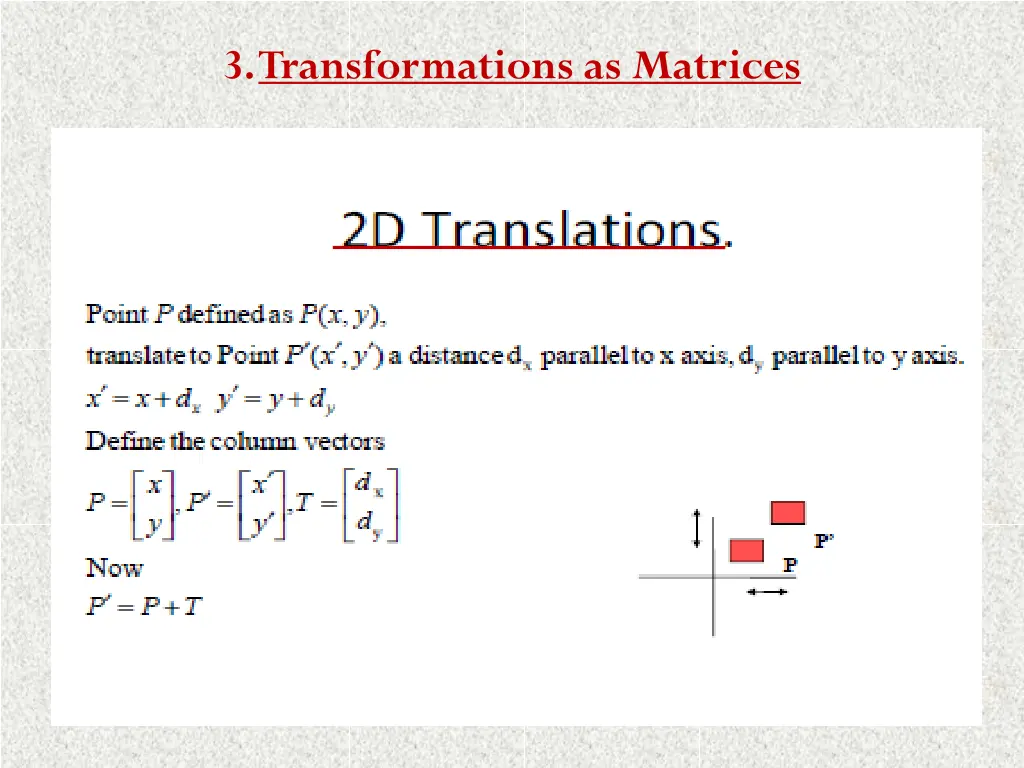 3 transformations as matrices