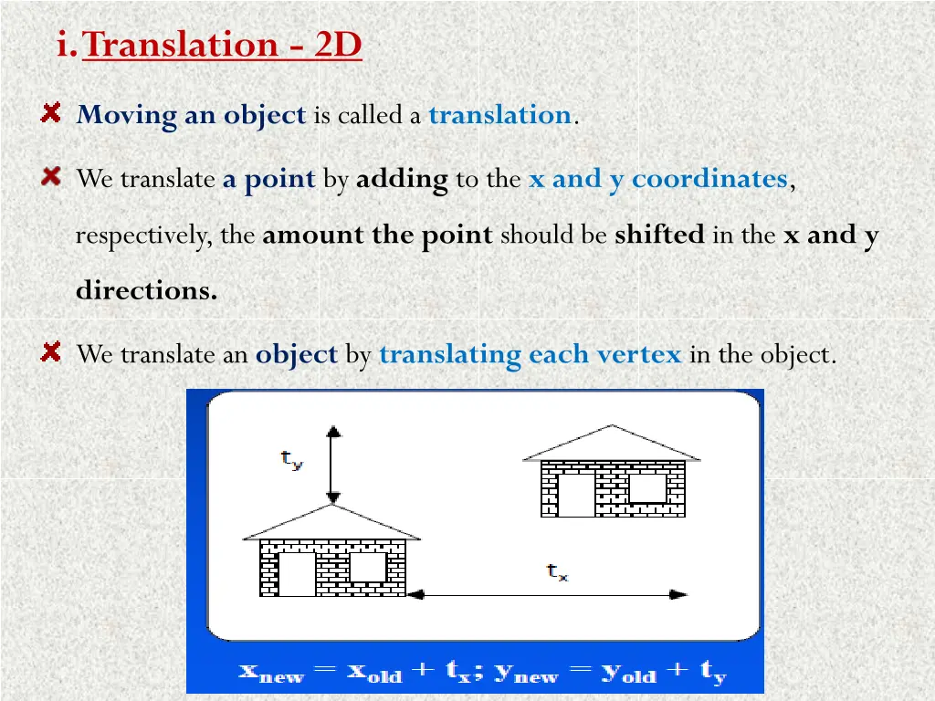 i translation 2d