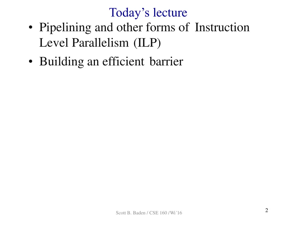 today s lecture