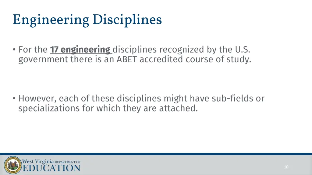 engineering disciplines