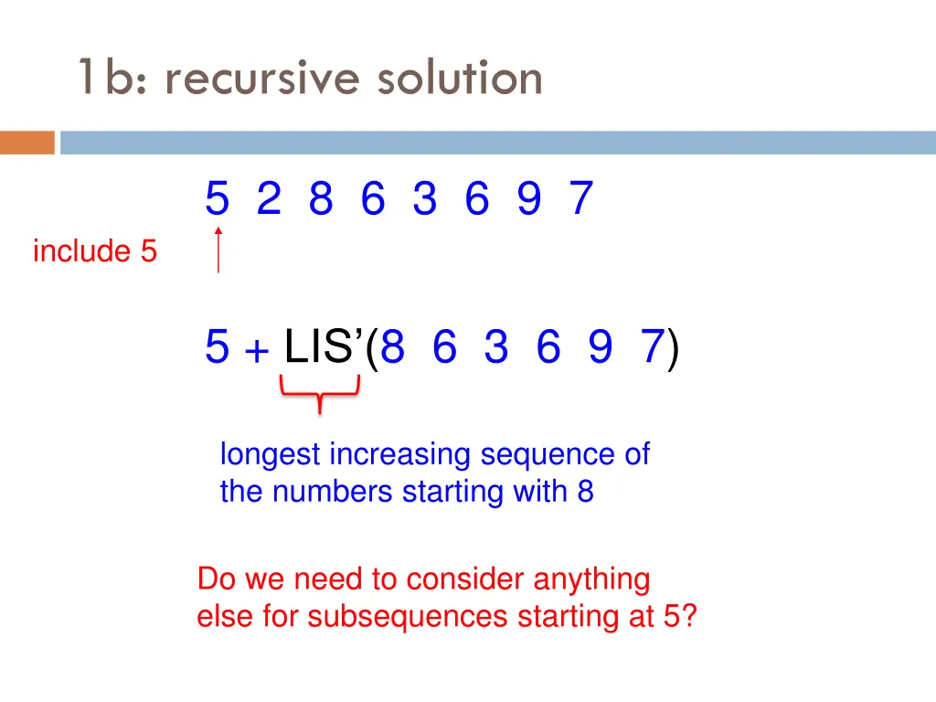 1b recursive solution 5