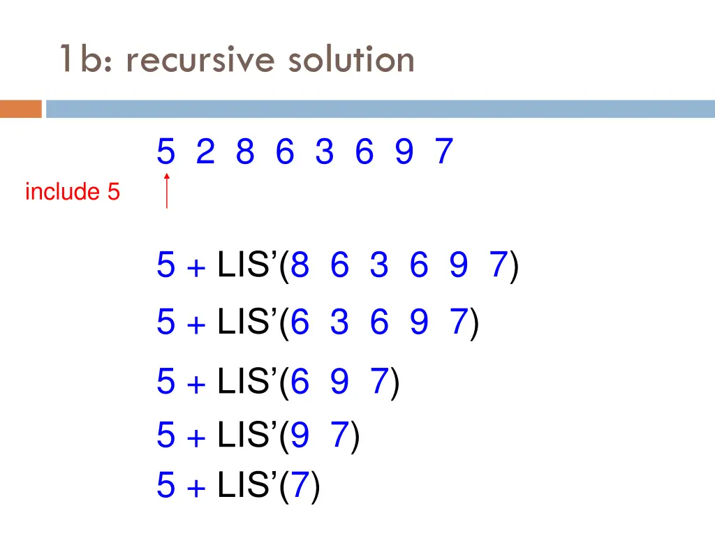 1b recursive solution 6