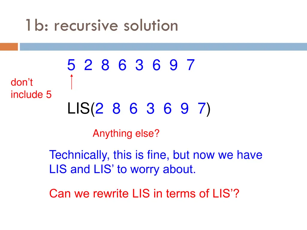 1b recursive solution 7
