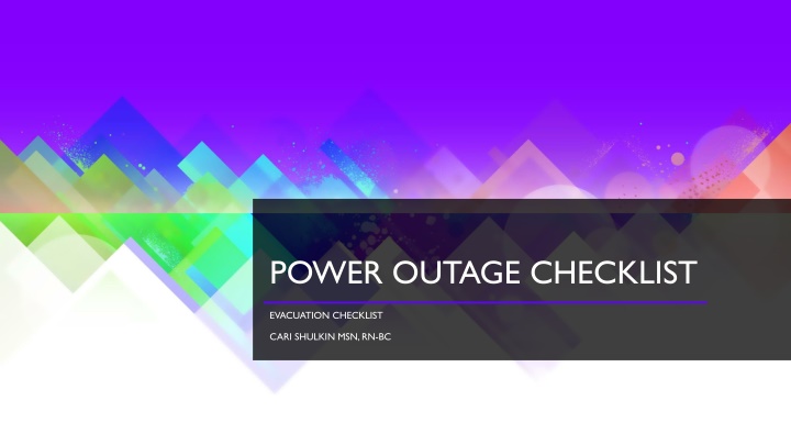 power outage checklist