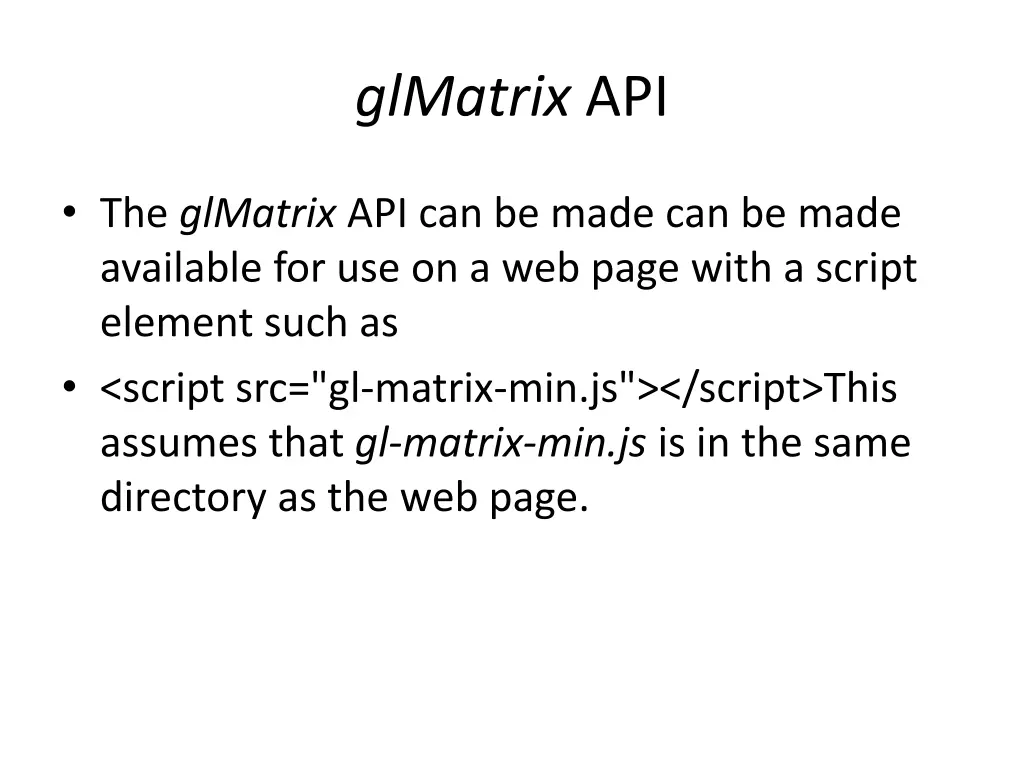 glmatrix api