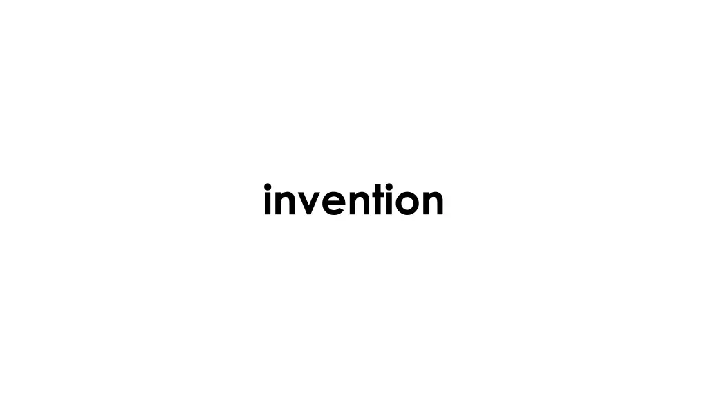 invention 1