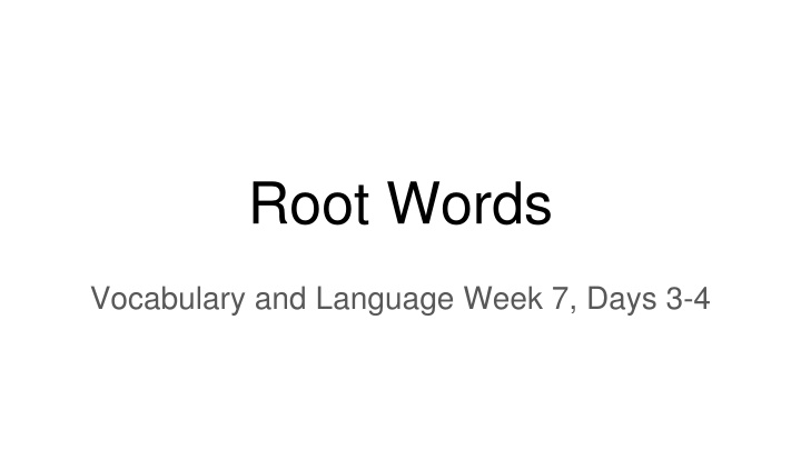 root words