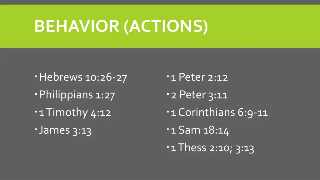 behavior actions 1