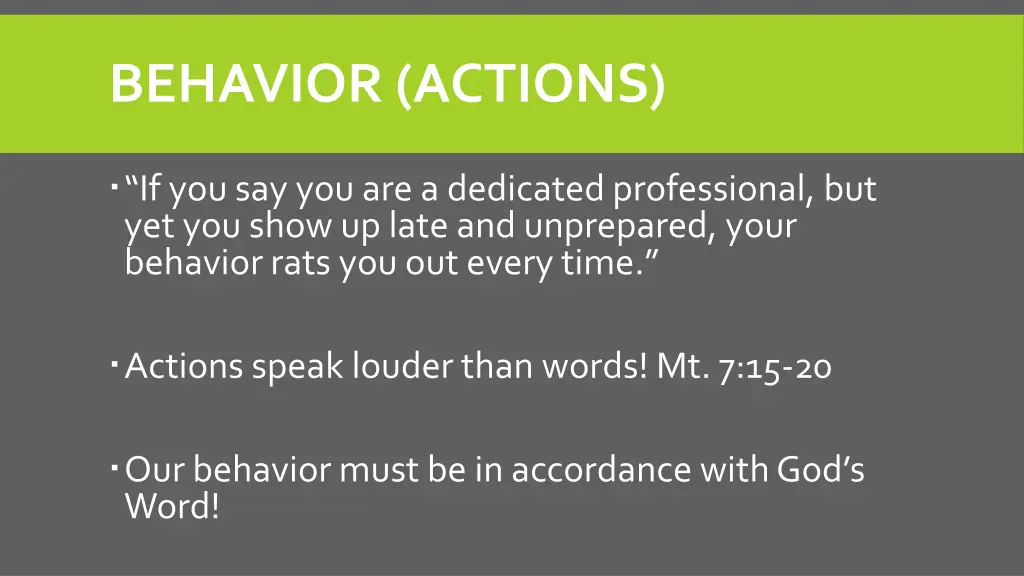 behavior actions