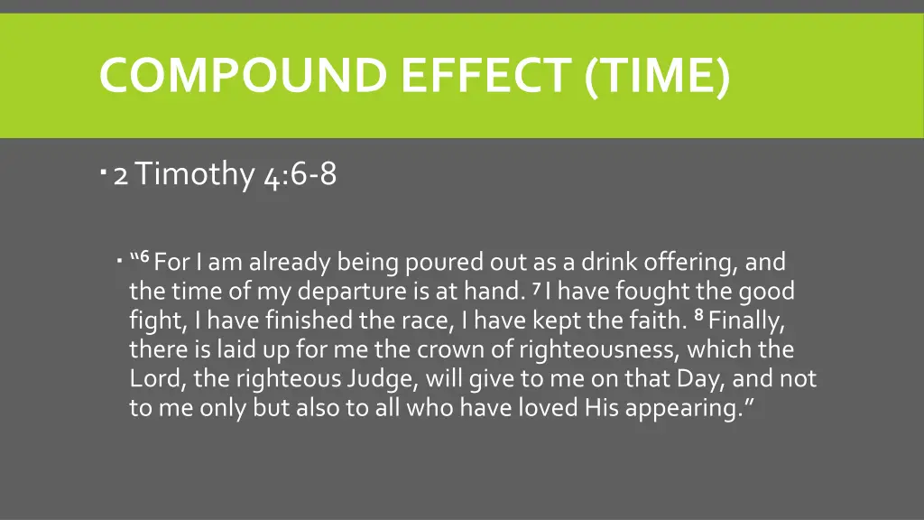 compound effect time 1