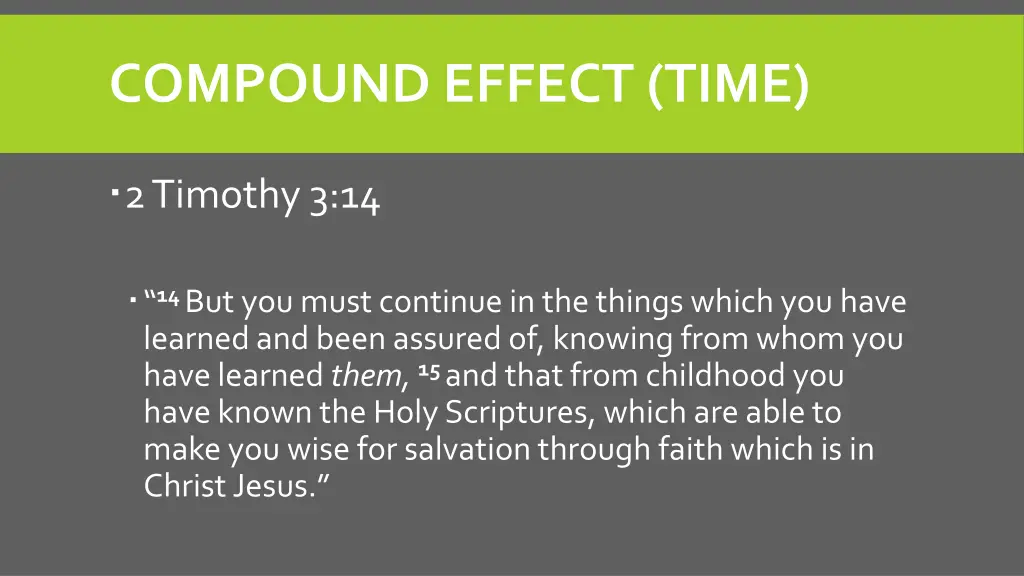 compound effect time 2