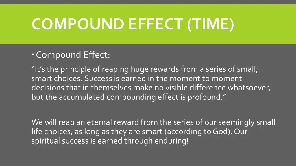 compound effect time
