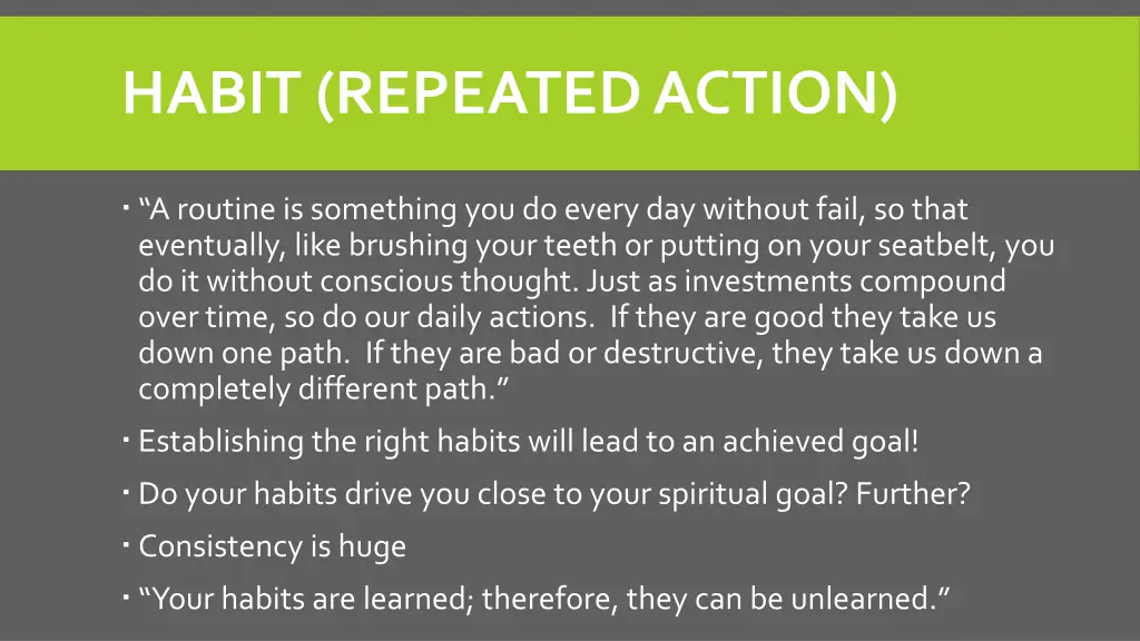 habit repeated action