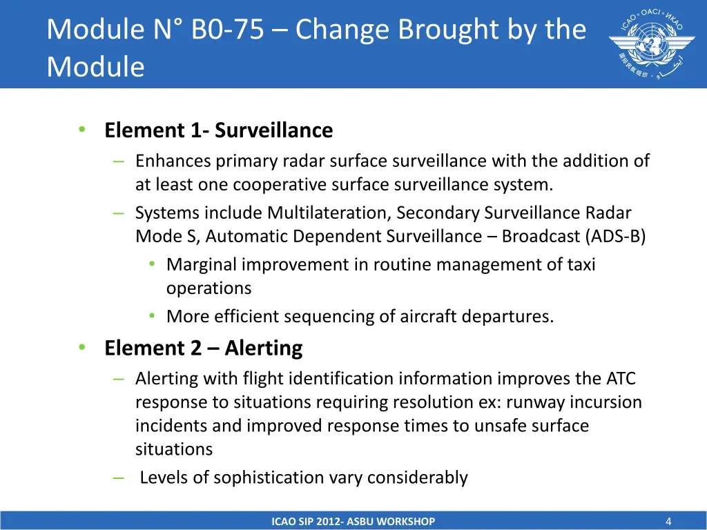 module n b0 75 change brought by the module