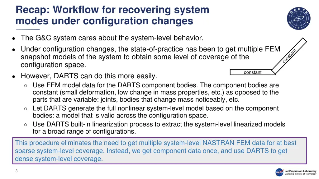 recap workflow for recovering system modes under