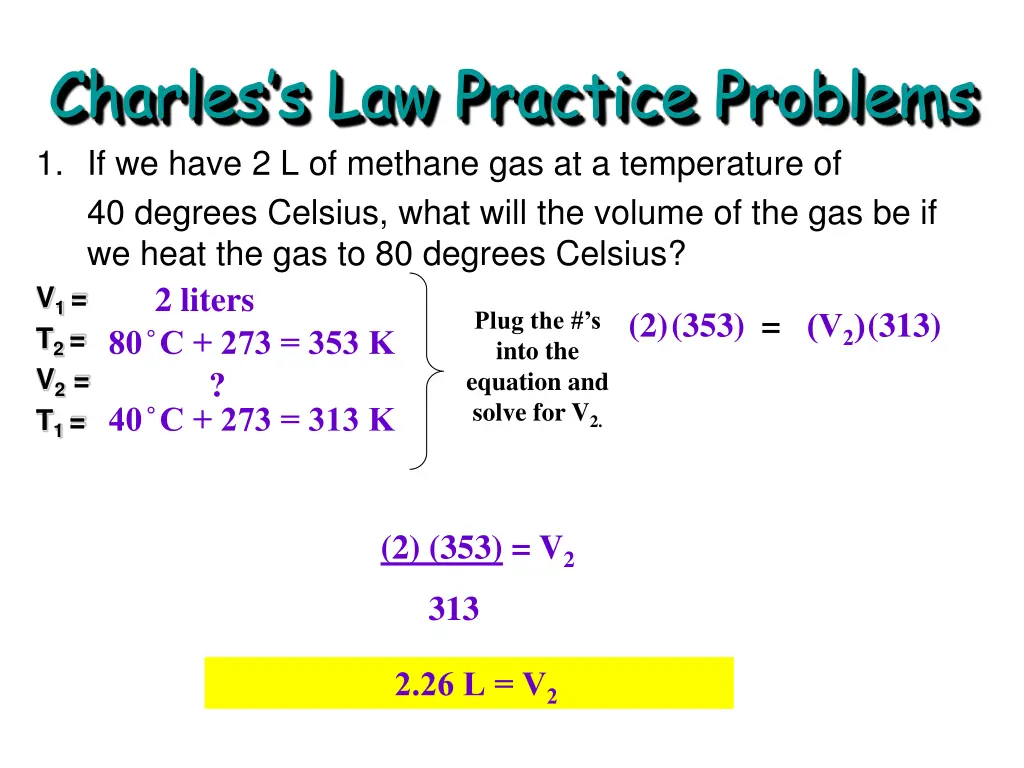charles s law practice problems
