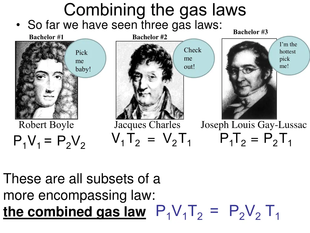 combining the gas laws so far we have seen three