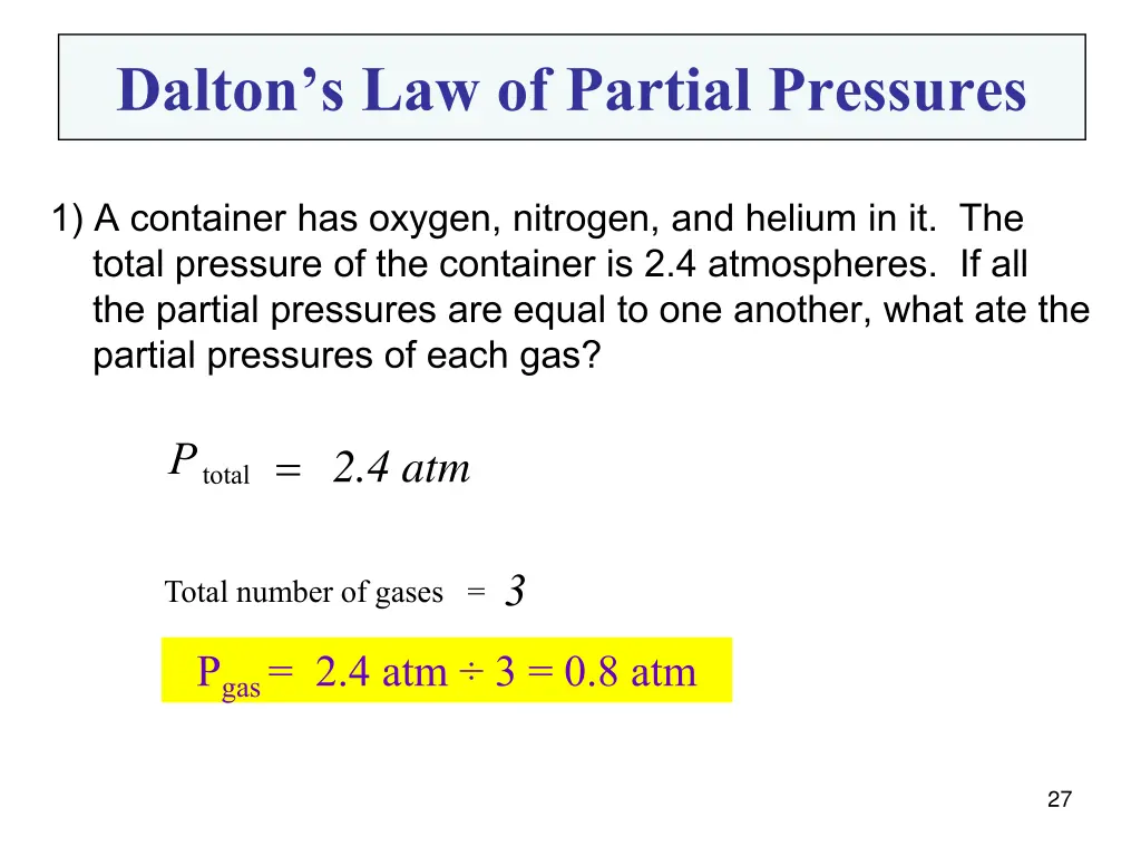 dalton s law of partial pressures