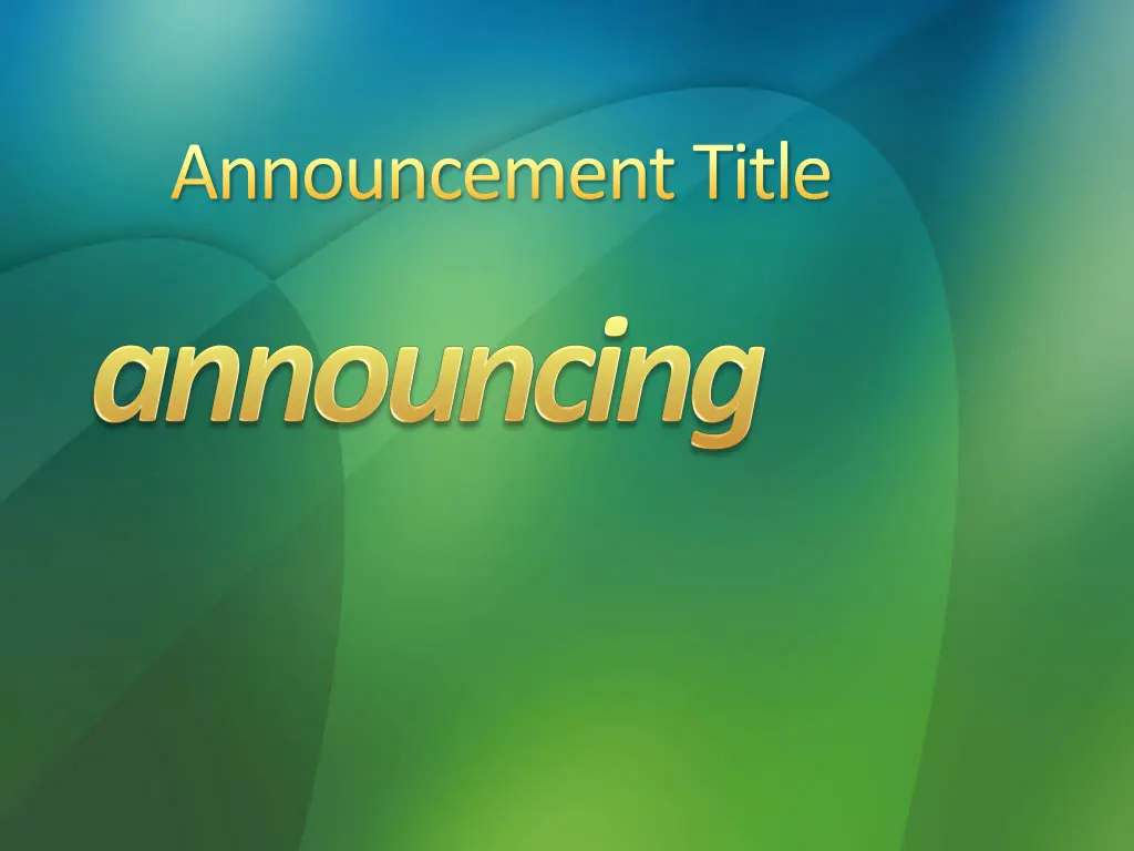 announcement title