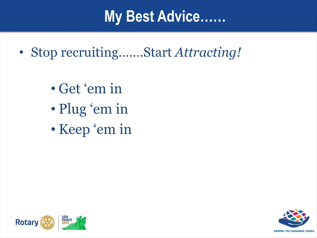 my best advice