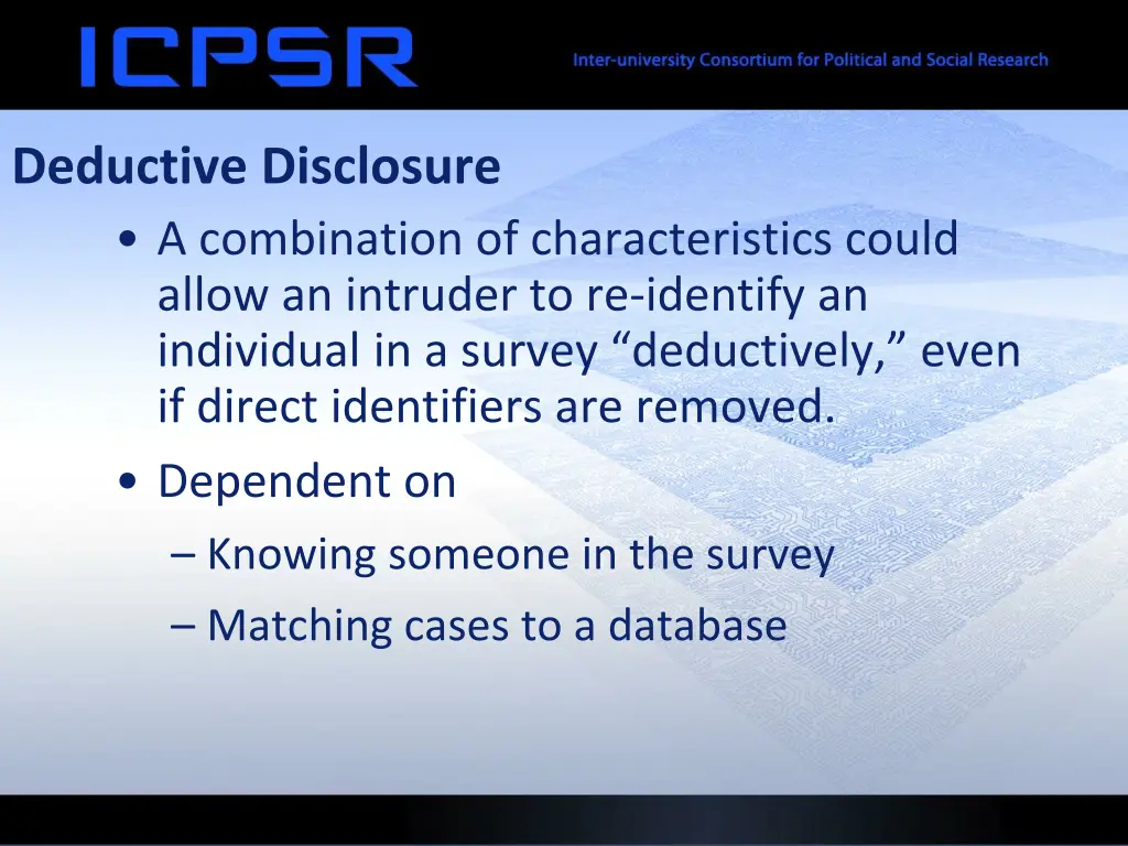 deductive disclosure a combination