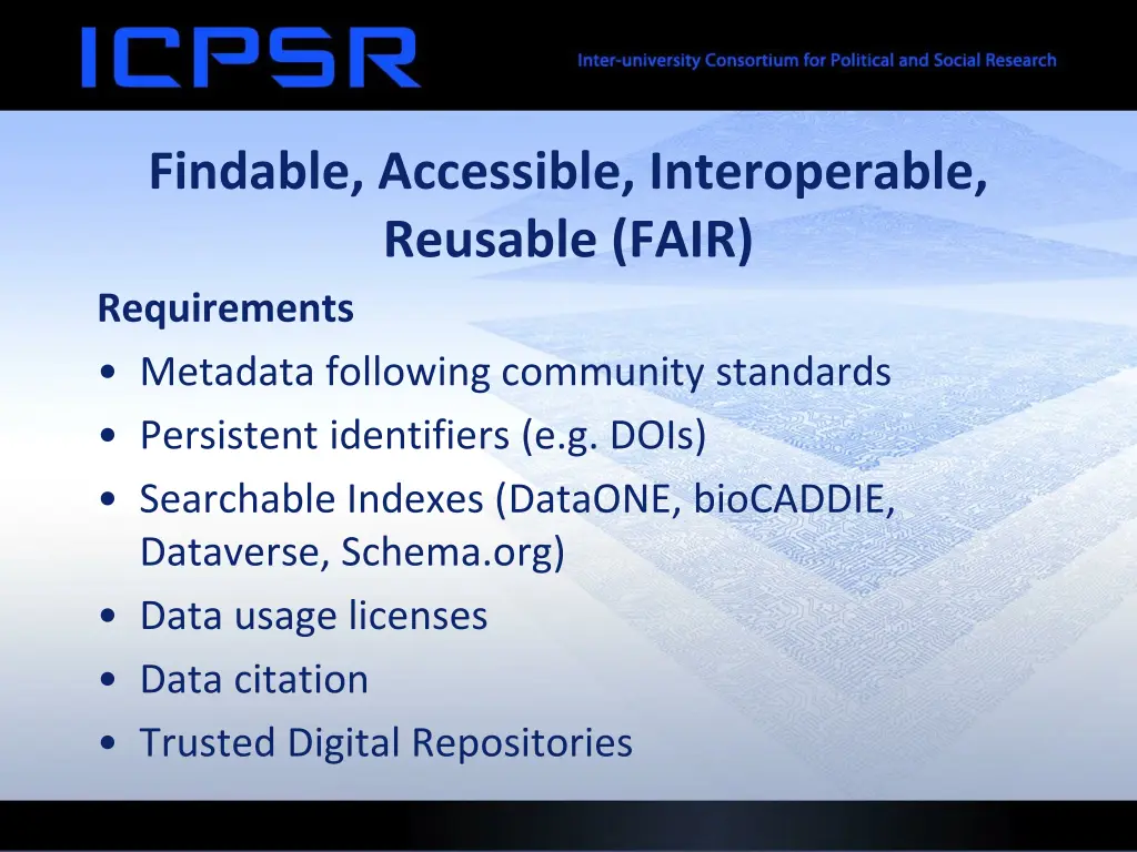findable accessible interoperable reusable fair