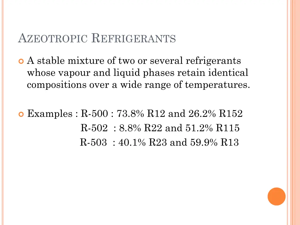 a zeotropic r efrigerants