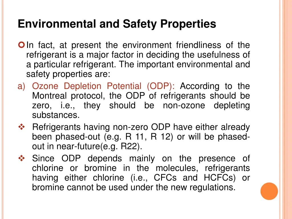 environmental and safety properties